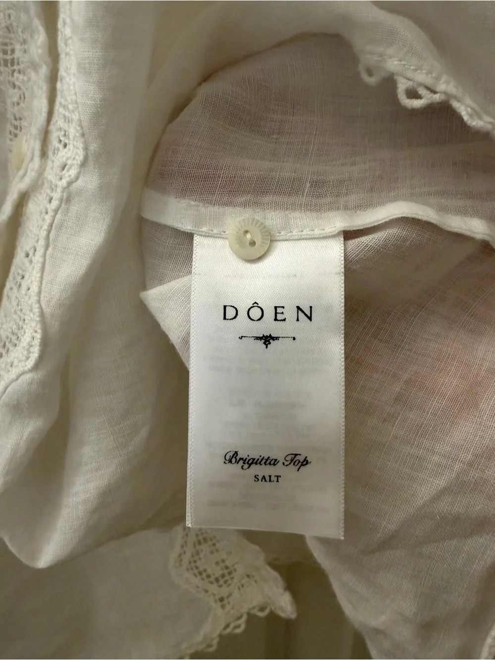 Doen Brigitta Top in Salt